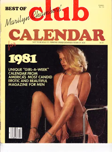 Best of Club # 10, July 1981, Marilyn Chambers' Calendar