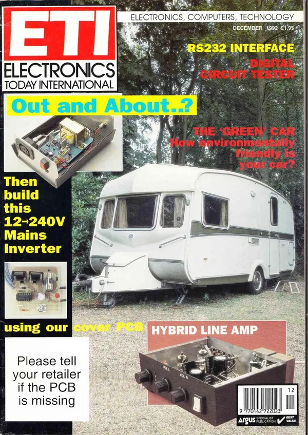 ELECTRONICSTODAY - December 1992 Cover
