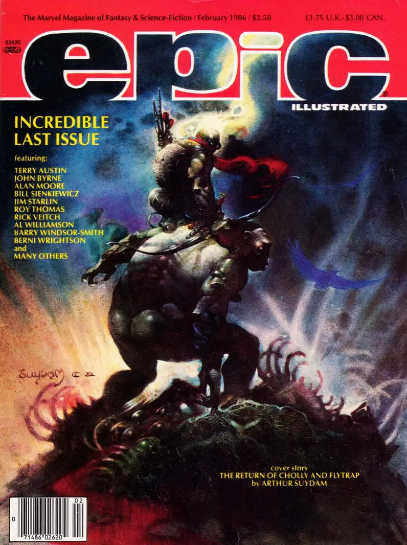 Epic Illustrated February 1986 Cover