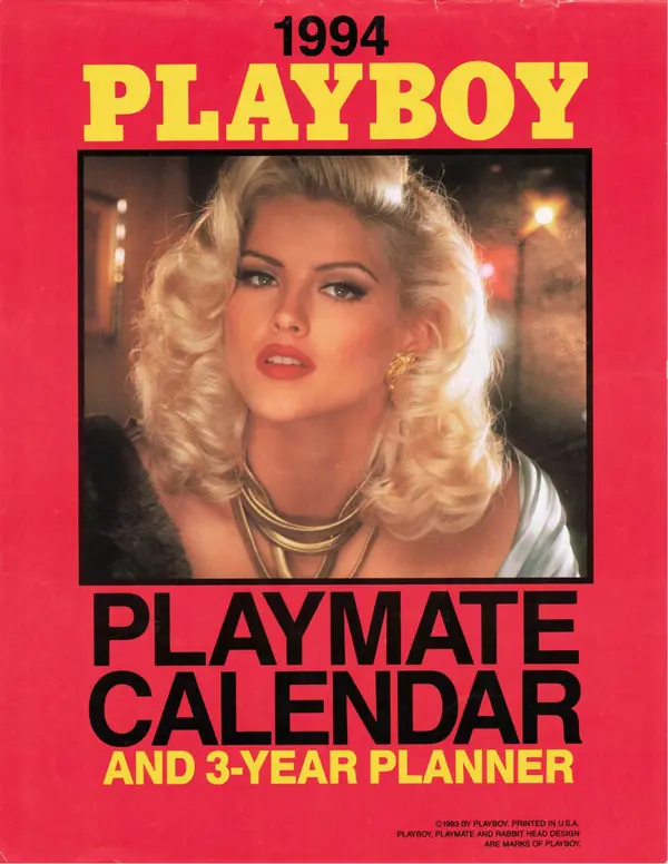 Playboy Playmate Wall Calendar & 3-Year Planner 1994 Cover