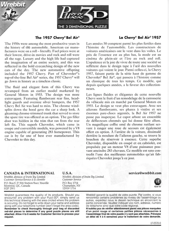 Puzz3DInstructions - 1957 Cover