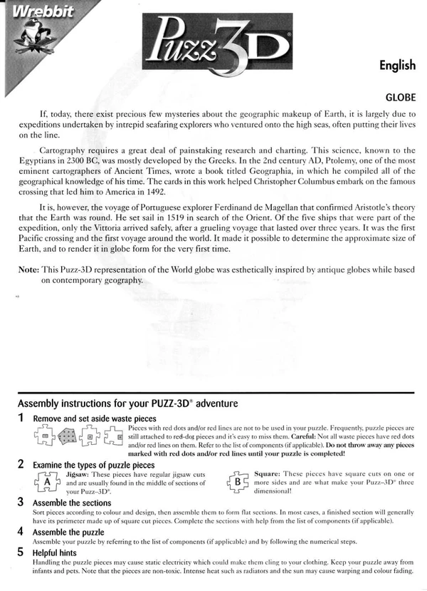 Puzz3Dinstructions Cover