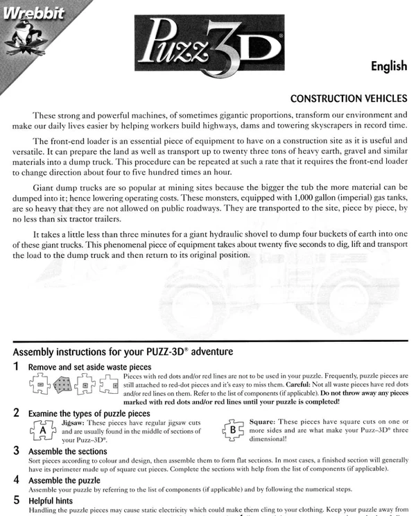 Puzz3Dinstructions Cover