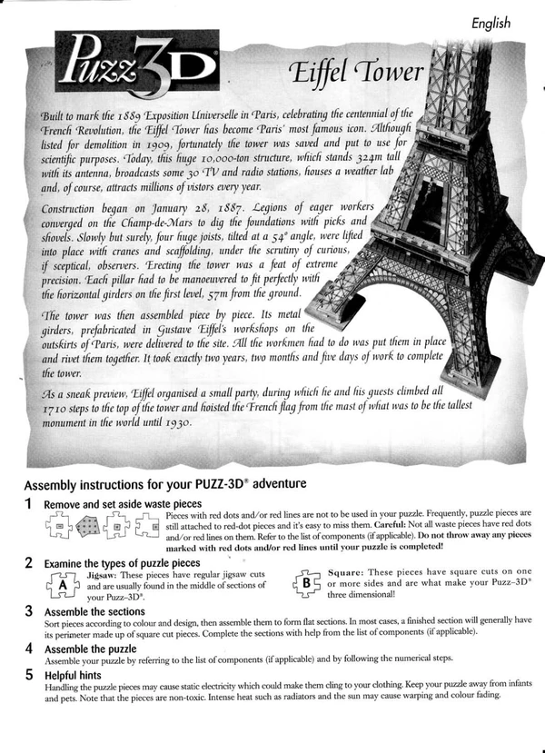 Puzz3Dinstructions Cover