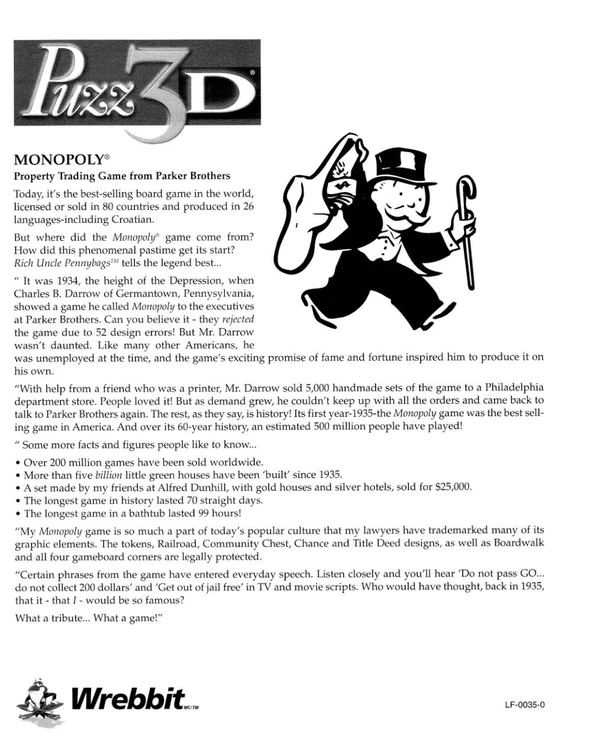 Puzz3Dinstructions Cover