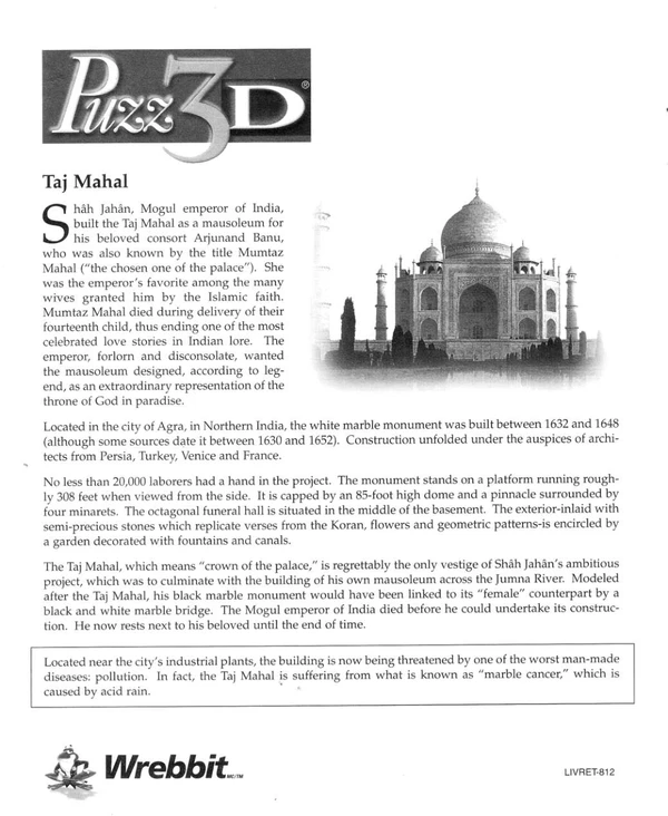 Puzz3Dinstructions Cover